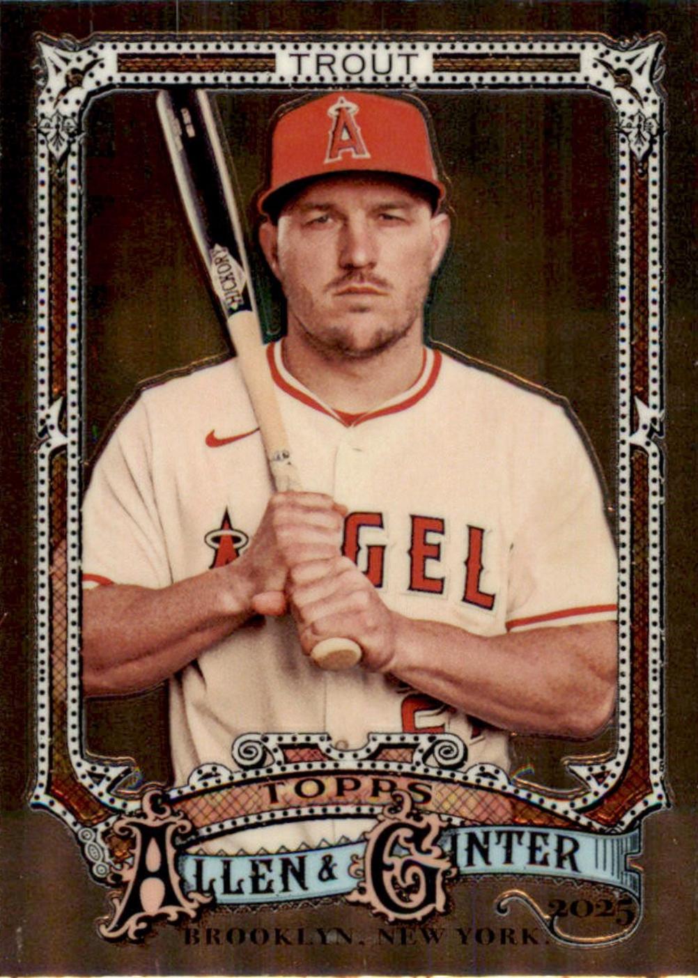 2025 Topps Allen and Ginter Mike Trout [Chrome Variation] #100 card