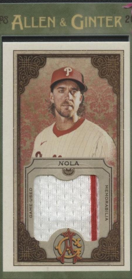 2025 Topps Allen and Ginter Mini Framed Relic Aaron Nola #MFR-AN card