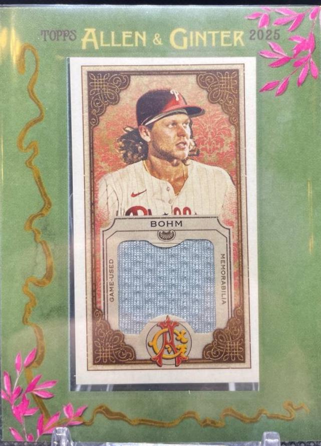 2025 Topps Allen and Ginter Mini Framed Relic Alec Bohm #MFR-AB card