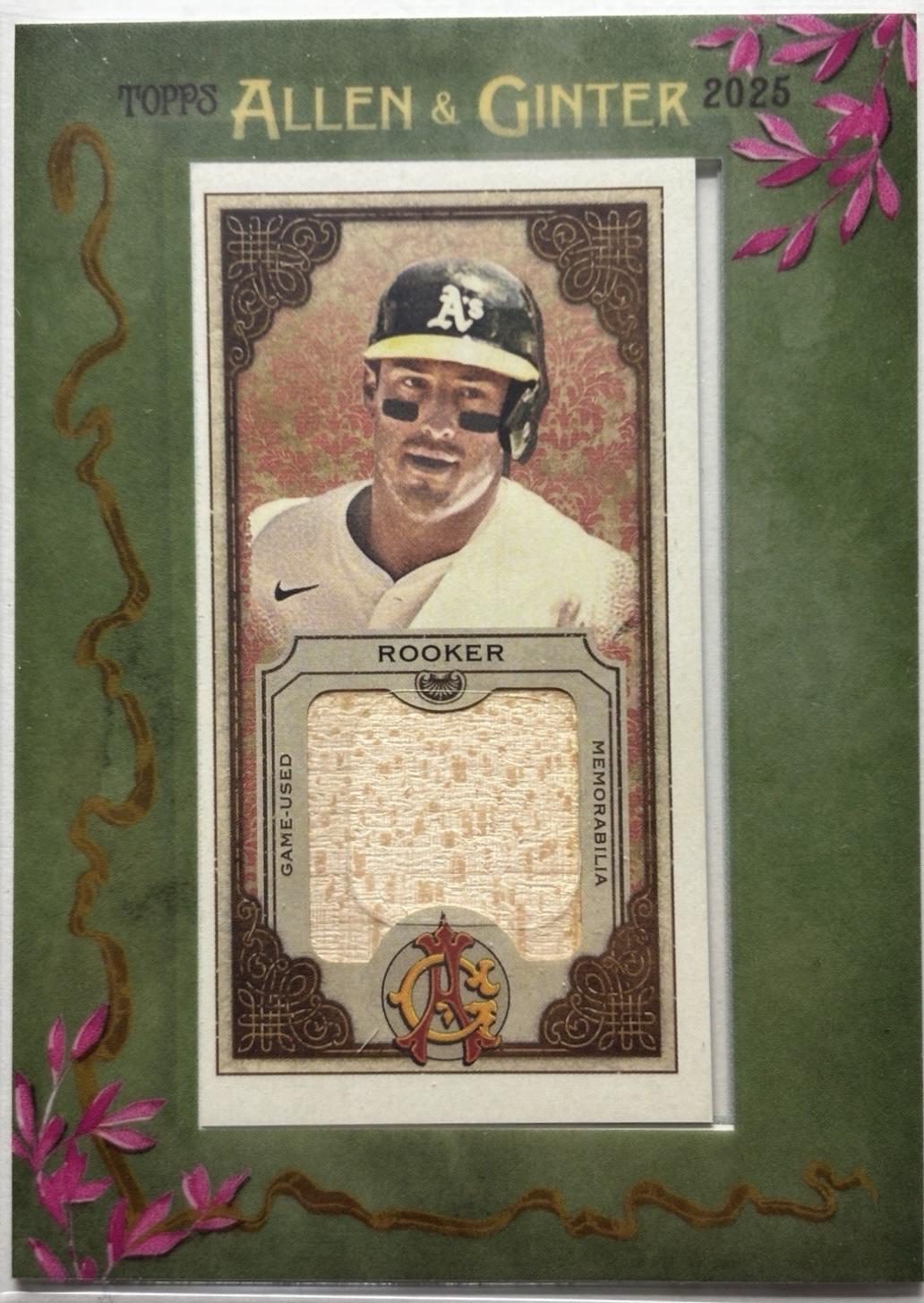 2025 Topps Allen and Ginter Mini Framed Relic Brent Rooker #MFR-BRO card