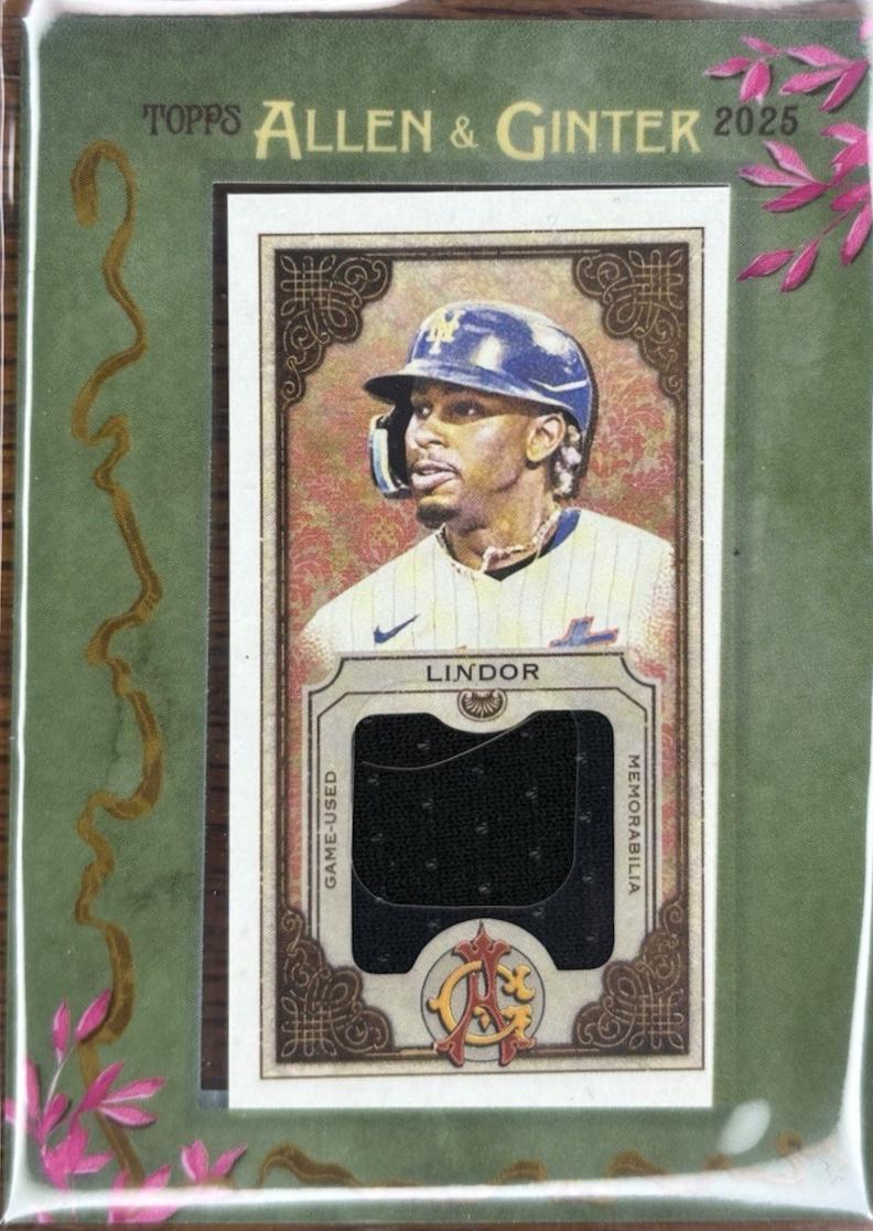 2025 Topps Allen and Ginter Mini Framed Relic Francisco Lindor #MFR-FL card