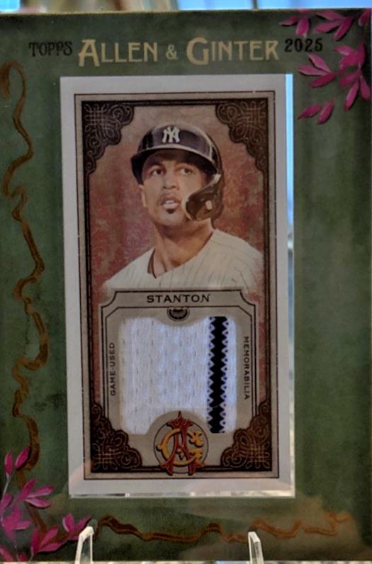 2025 Topps Allen and Ginter Mini Framed Relic Giancarlo Stanton #MFR-GS card