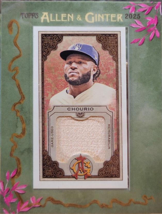 2025 Topps Allen and Ginter Mini Framed Relic Jackson Chourio #MFR-JCH card