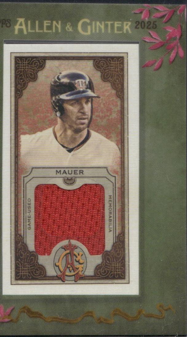 2025 Topps Allen and Ginter Mini Framed Relic Joe Mauer #MFR-JMA card