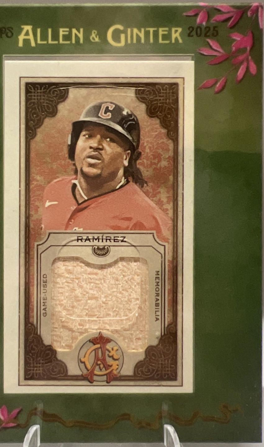 2025 Topps Allen and Ginter Mini Framed Relic Jose Ramirez #MFR-JRA card
