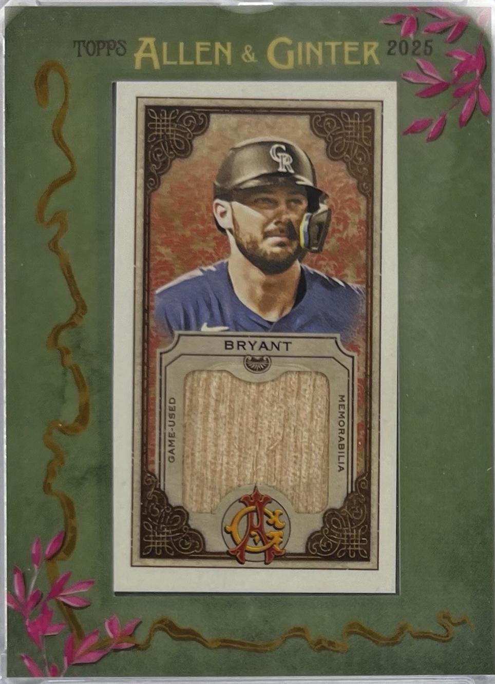 2025 Topps Allen and Ginter Mini Framed Relic Kris Bryant #MFR-KB card