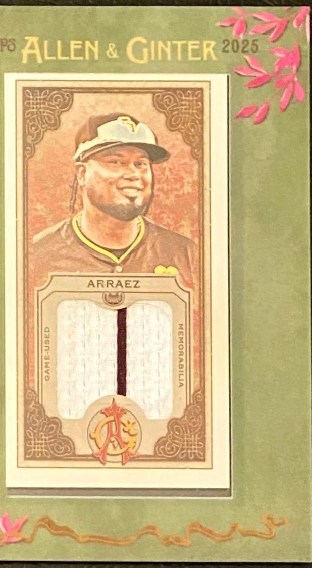 2025 Topps Allen and Ginter Mini Framed Relic Luis Arraez #MFR-LA card