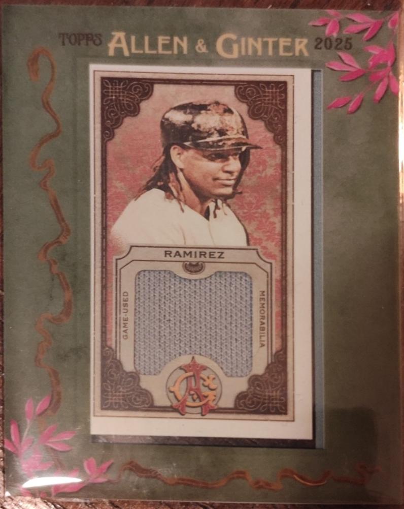 2025 Topps Allen and Ginter Mini Framed Relic Manny Ramirez #MFR-MR card