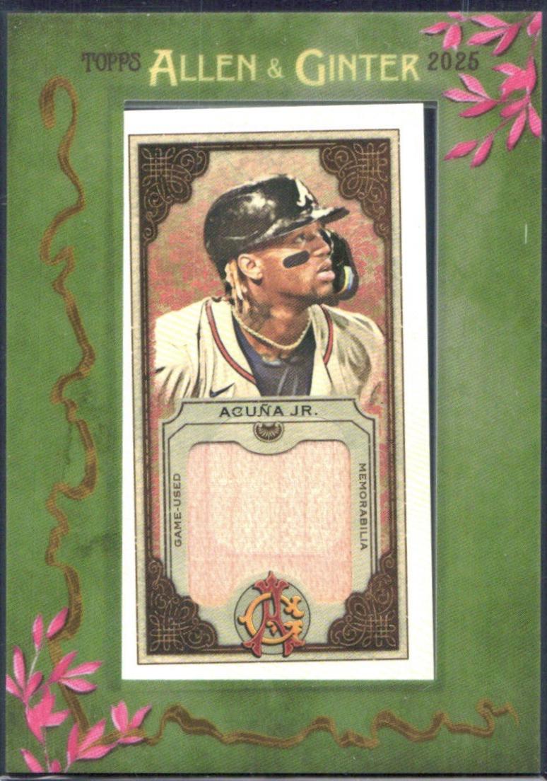 2025 Topps Allen and Ginter Mini Framed Relic Ronald Acuna Jr. #MFR-RA card