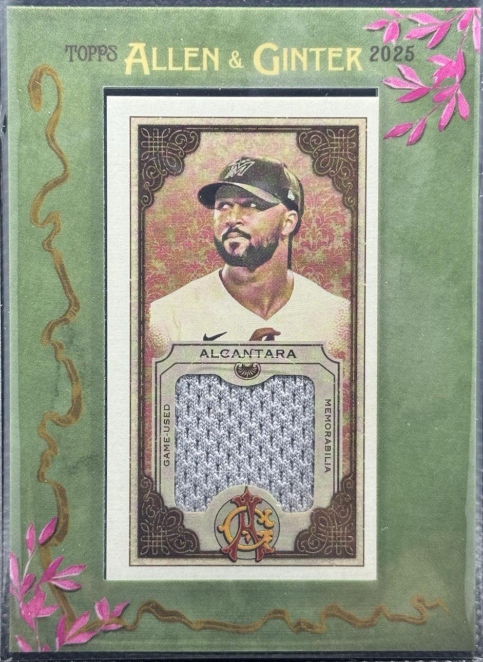 2025 Topps Allen and Ginter Mini Framed Relic Sandy Alcantara #MFR-SA card