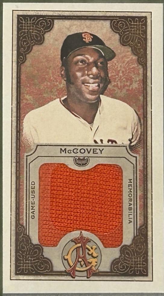 2025 Topps Allen and Ginter Mini Framed Relic Willie McCovey #MFR-WMC card