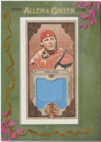 2025 Topps Allen and Ginter Mini Framed Relic Yadier Molina #MFR-YM card