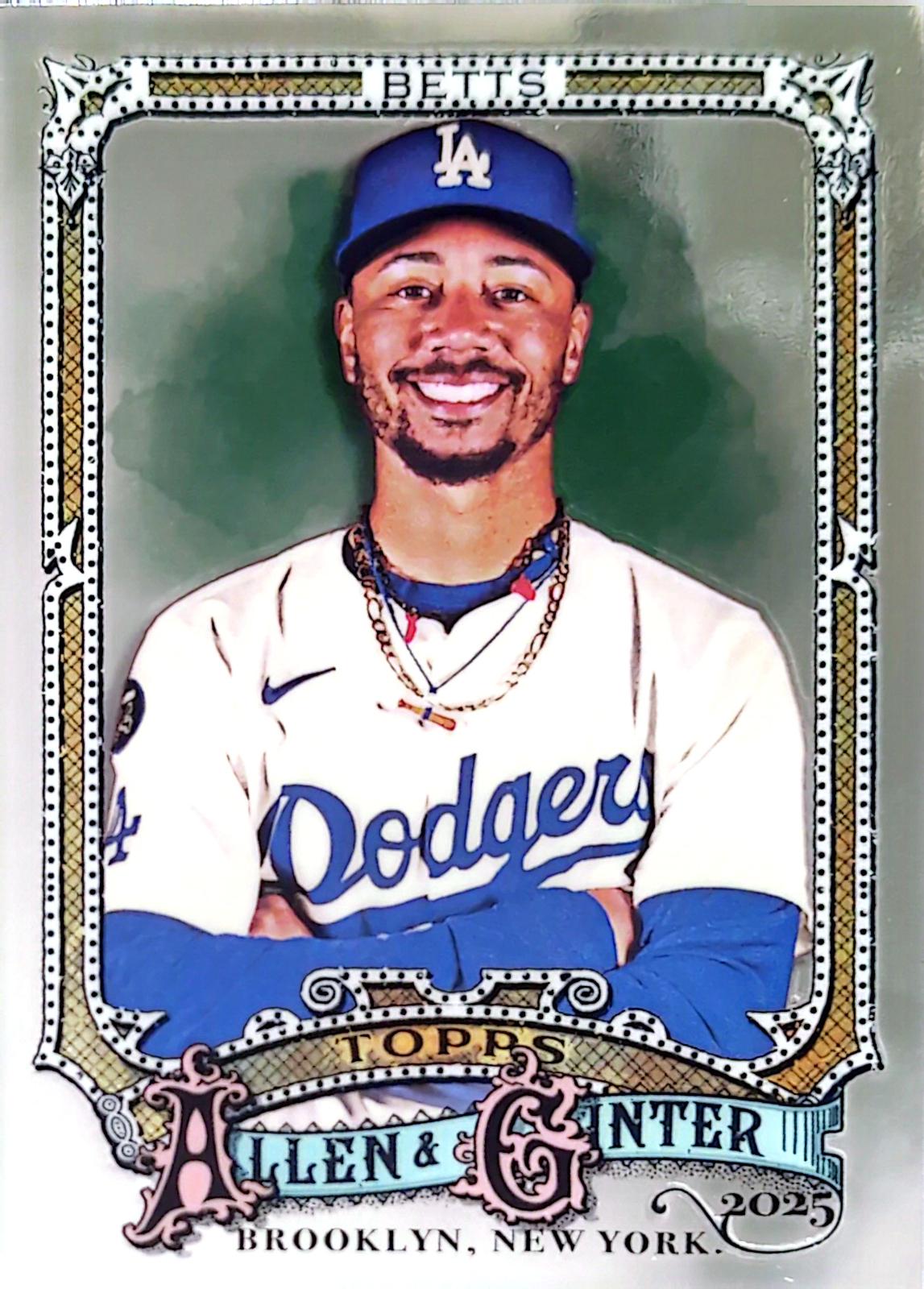 2025 Topps Allen and Ginter Mookie Betts [Chrome Variation] #80 card