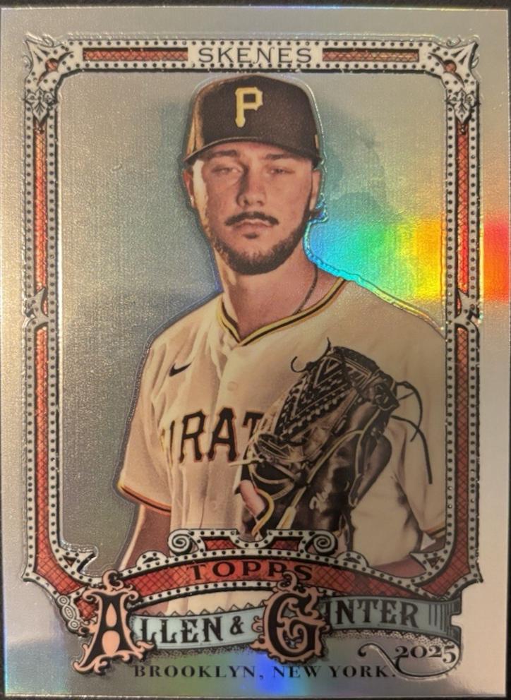 2025 Topps Allen and Ginter Paul Skenes [Refractor Chrome Variation] #128 card