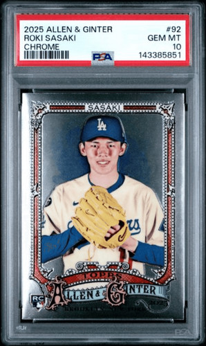 2025 Topps Allen and Ginter Roki Sasaki [Chrome Variation] #92 card