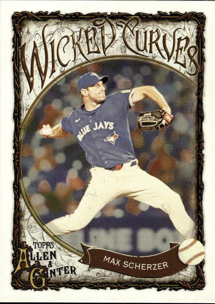 2025 Topps Allen and Ginter Wicked Curves Max Scherzer #WC-15 card