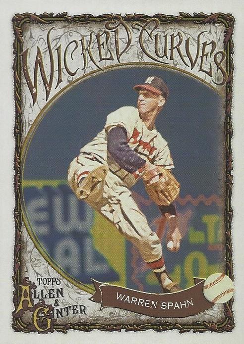 2025 Topps Allen and Ginter Wicked Curves Warren Spahn #WC-22 card