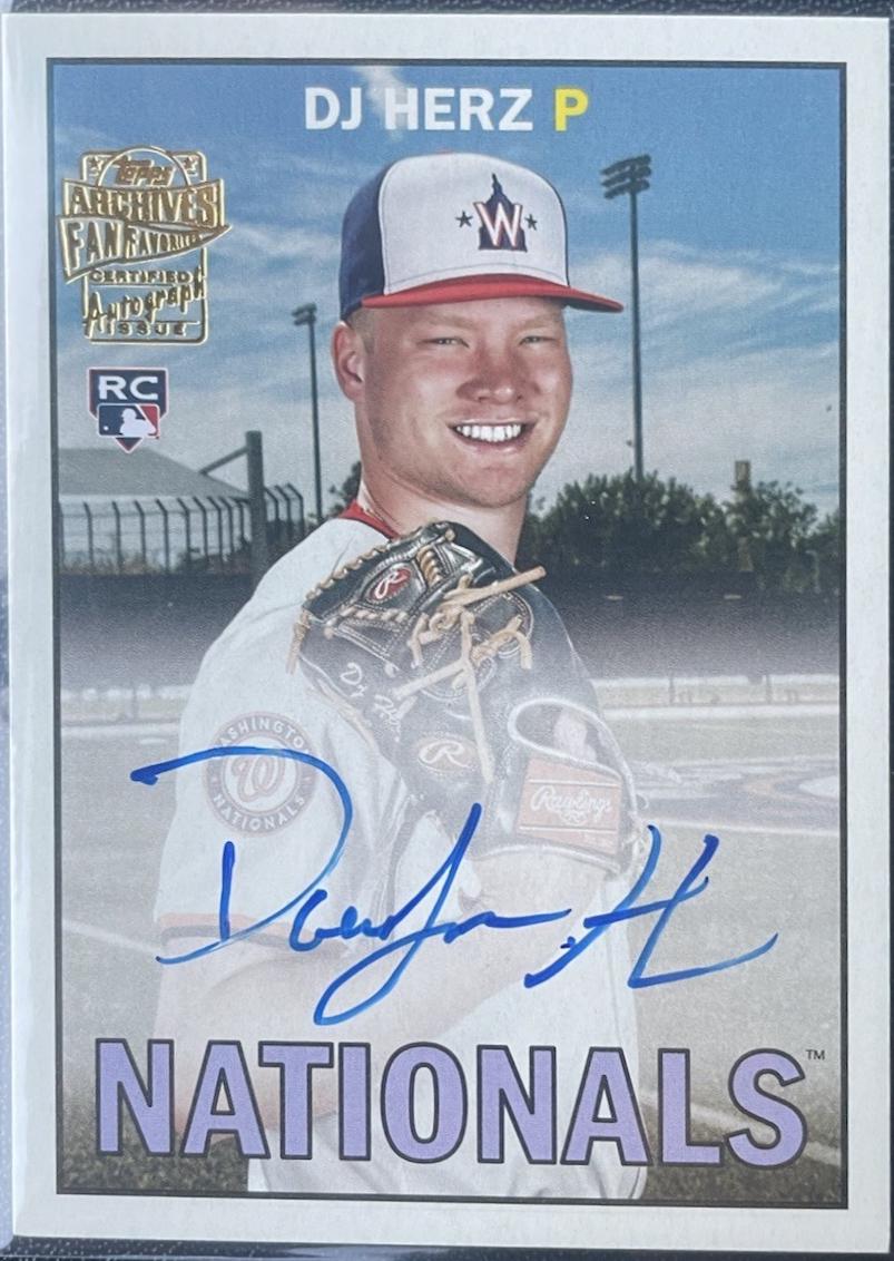 2025 Topps Archives 1967 Fan Favorites Autograph DJ Herz #67FFA-DH card