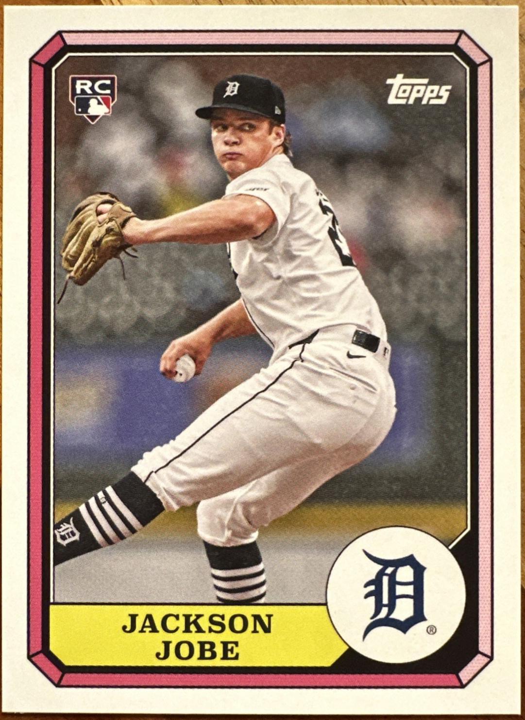 2025 Topps Archives 1987 Boardwalk and Baseball Jackson Jobe #87BB-6 card