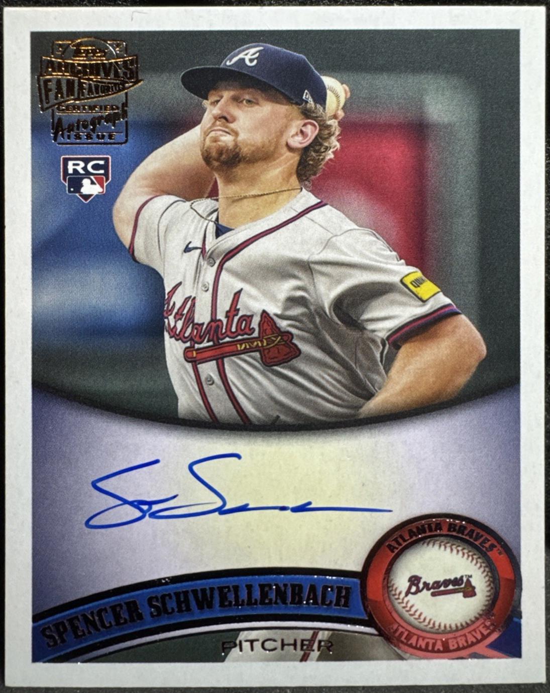 2025 Topps Archives 2011 Fan Favorites Autograph Spencer Schwellenbach #11FFA-SS card