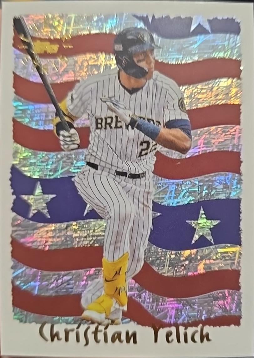 2025 Topps Archives Cyberstats Christian Yelich #95C-21 card