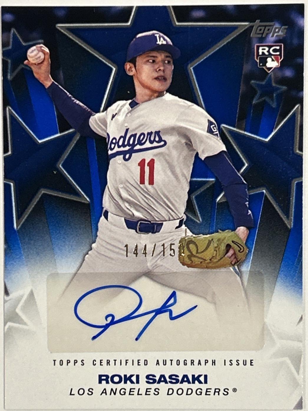 2025 Topps Baseball Stars Autograph Roki Sasaki [Blue] #BSA2-RS card