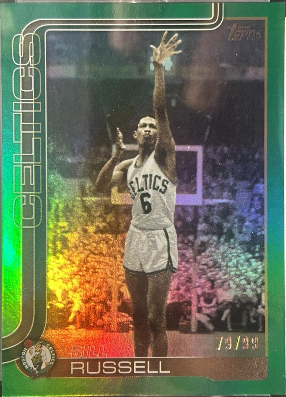 2025 Topps Bill Russell [Holo Green Foil] #251 card