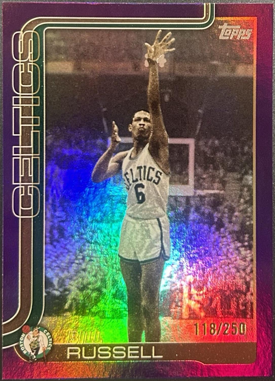 2025 Topps Bill Russell [Holo Purple Foil] #251 card