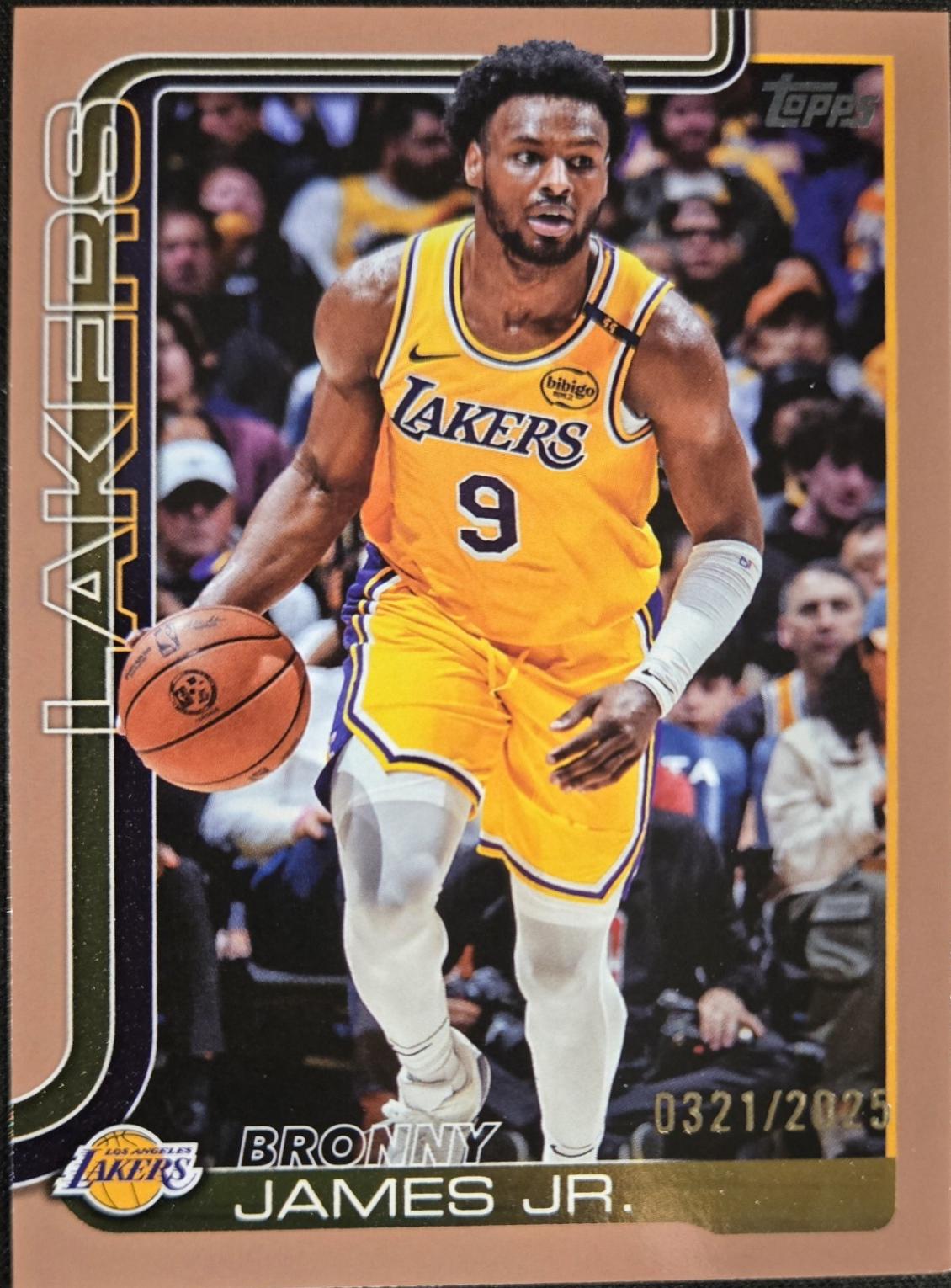 2025 Topps Bronny James Jr. [Gold] #152 card