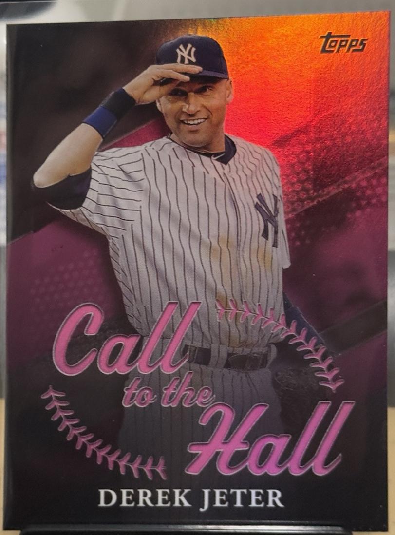 2025 Topps Call to the Hall Derek Jeter [Pink Foil] #CTH-17 card