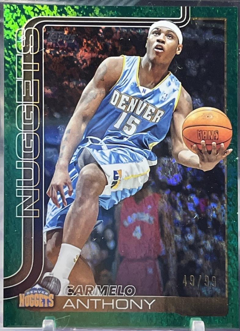 2025 Topps Carmelo Anthony [Holo Green Foil] #256 card