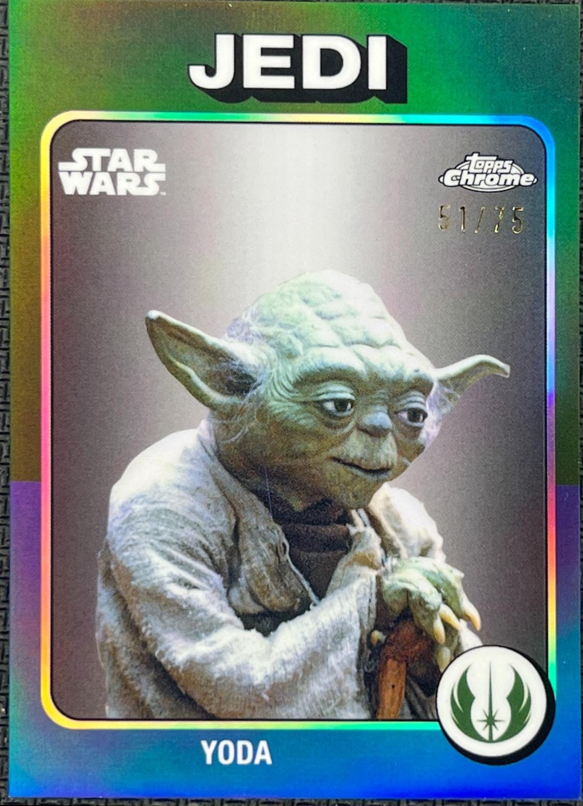 2025 Topps Chrome 1975 Tribute Yoda #TB-50 card