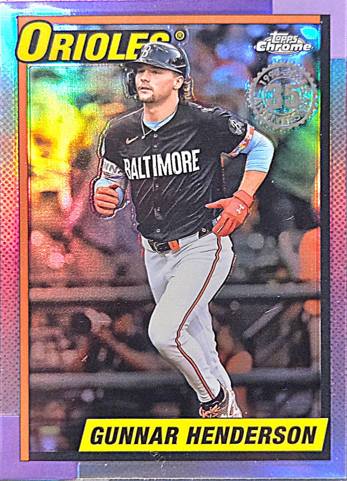2025 Topps Chrome 1990 Gunnar Henderson #90CB-3 card