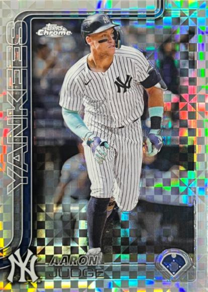 2025 Topps Chrome Aaron Judge [X-Fractor] #99 card