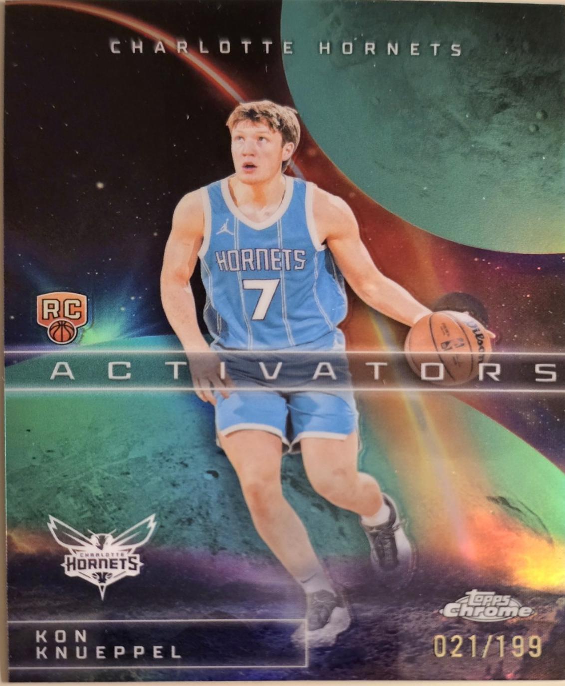2025 Topps Chrome Activators Kon Knueppel [Aqua Refractor] #AC-14 card