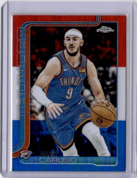 2025 Topps Chrome Alex Caruso [Red White Blue Refractor] #170 card