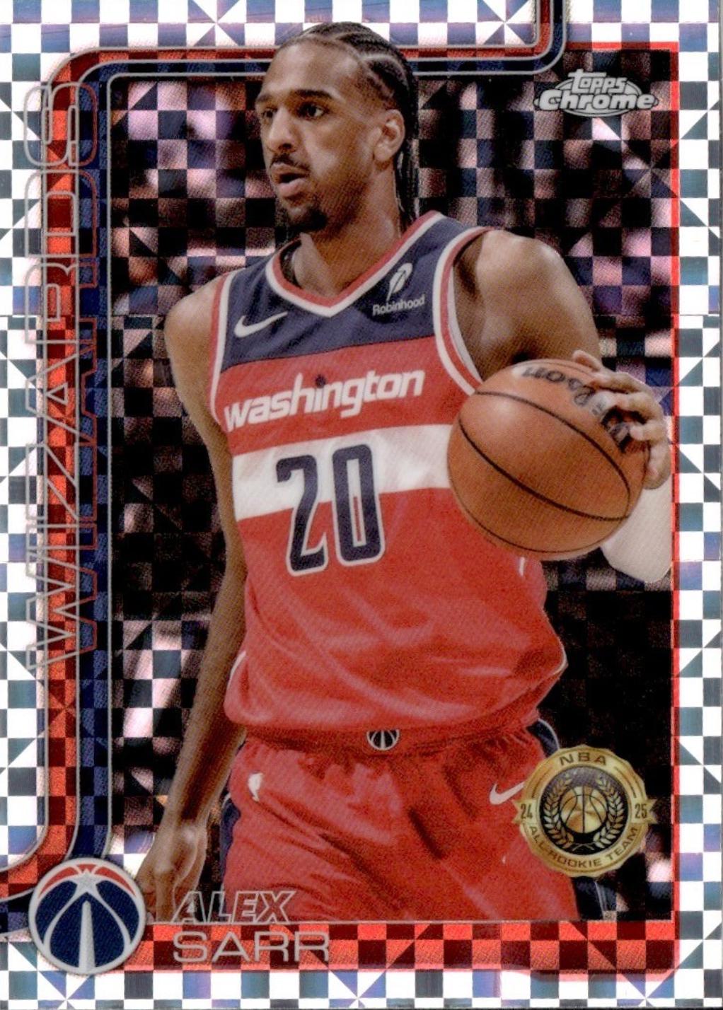 2025 Topps Chrome Alex Sarr [X-Fractor] #218 card