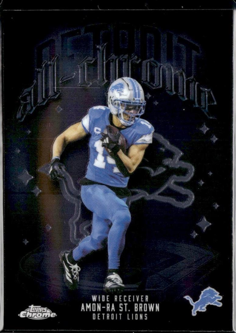 2025 Topps Chrome All Chrome Team Amon-Ra St. Brown #ACT-7 card