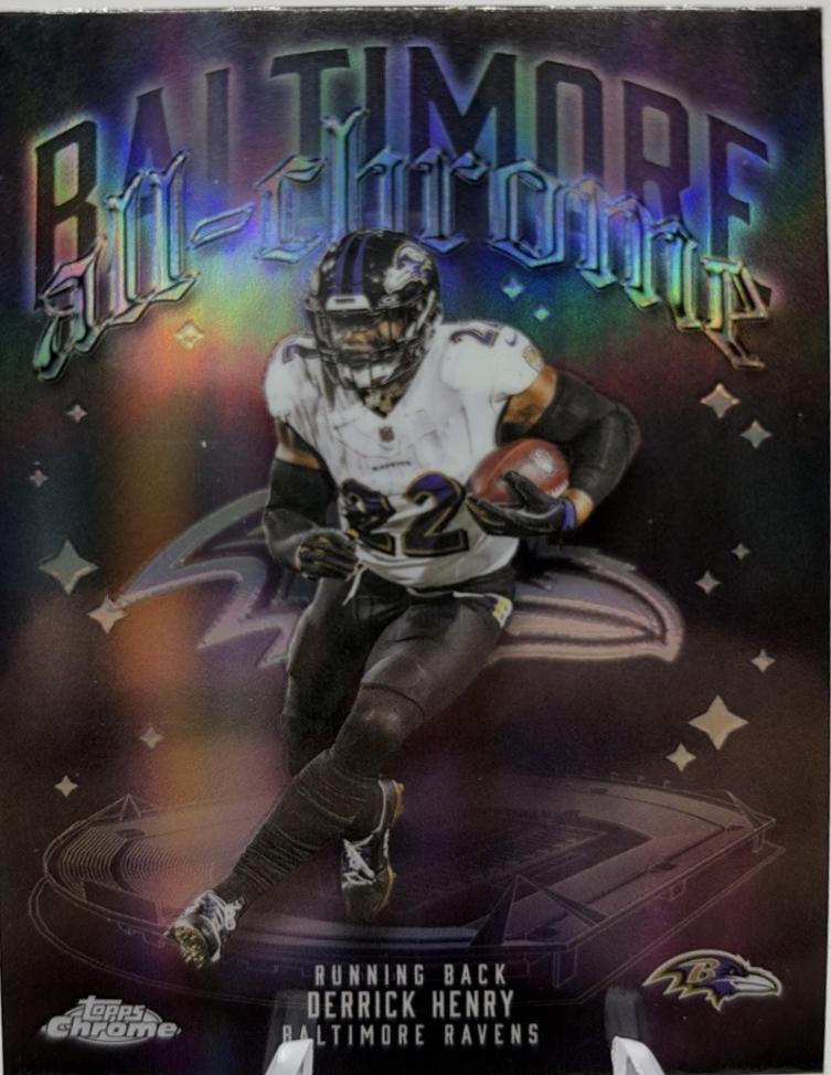 2025 Topps Chrome All Chrome Team Derrick Henry [Refractor] #ACT-4 card