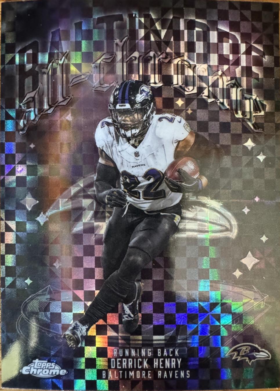 2025 Topps Chrome All Chrome Team Derrick Henry [X-Fractor] #ACT-4 card