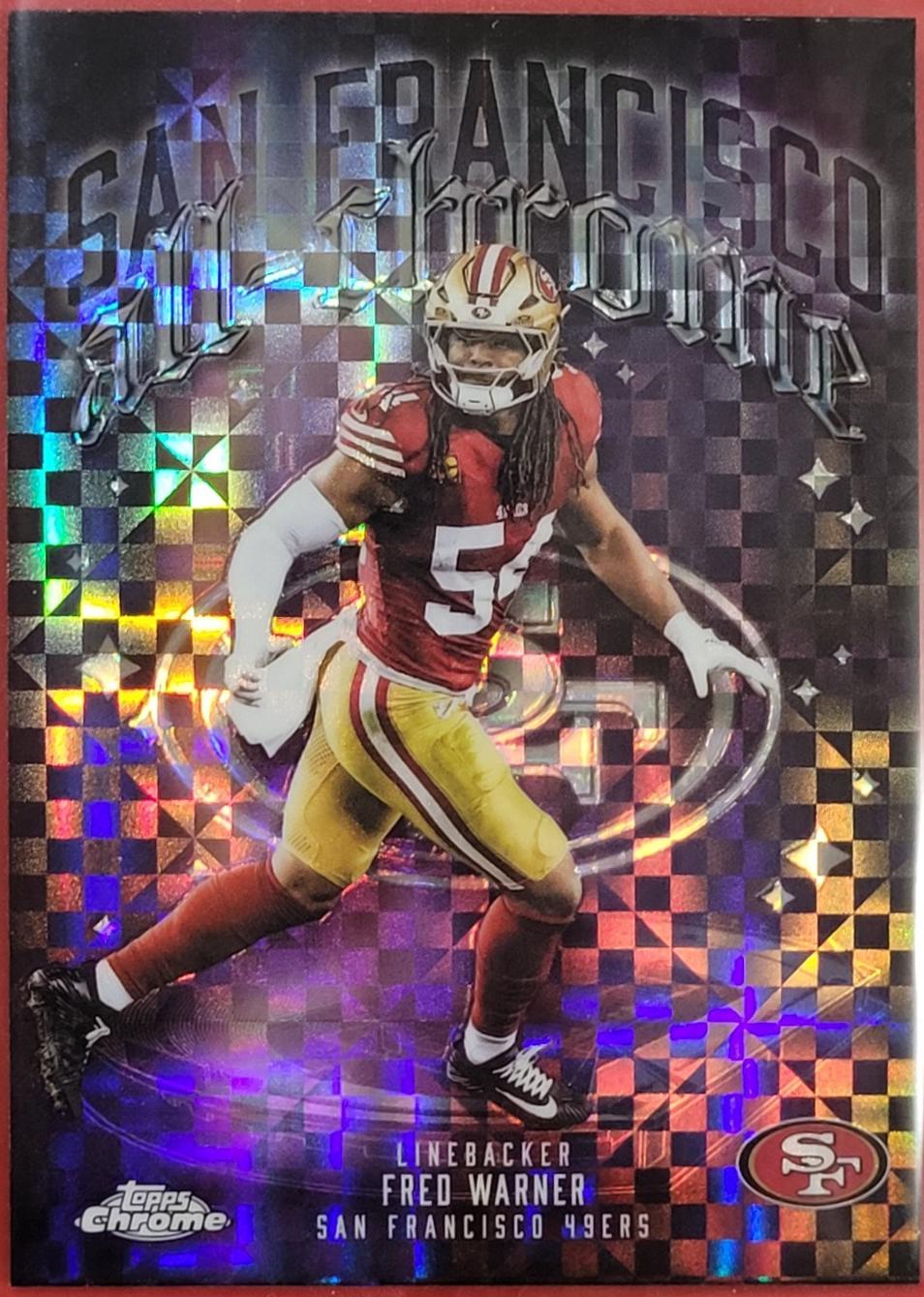 2025 Topps Chrome All Chrome Team Fred Warner [X-Fractor] #ACT-20 card