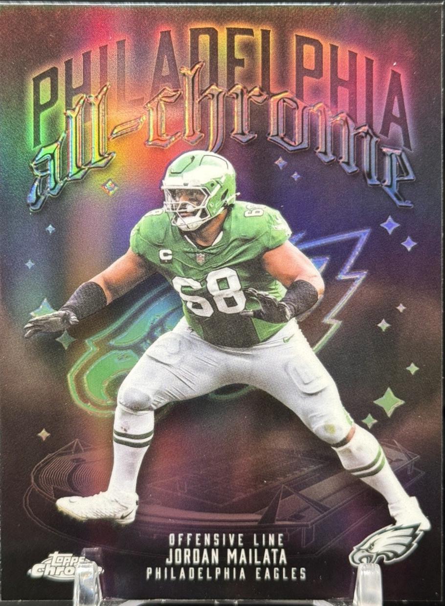 2025 Topps Chrome All Chrome Team Jordan Mailata [Refractor] #ACT-12 card