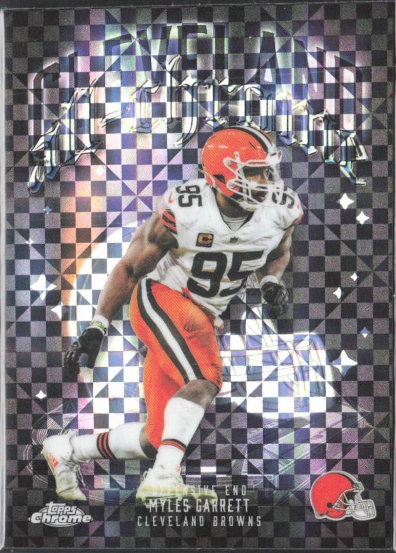2025 Topps Chrome All Chrome Team Myles Garrett [X-Fractor] #ACT-15 card