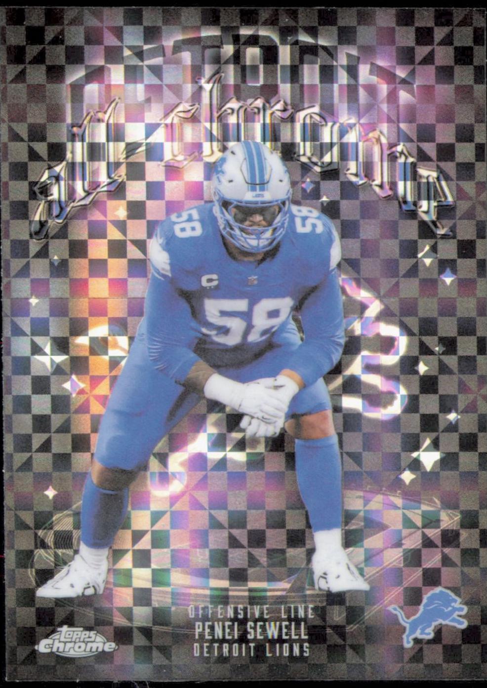 2025 Topps Chrome All Chrome Team Penei Sewell [X-Fractor] #ACT-13 card