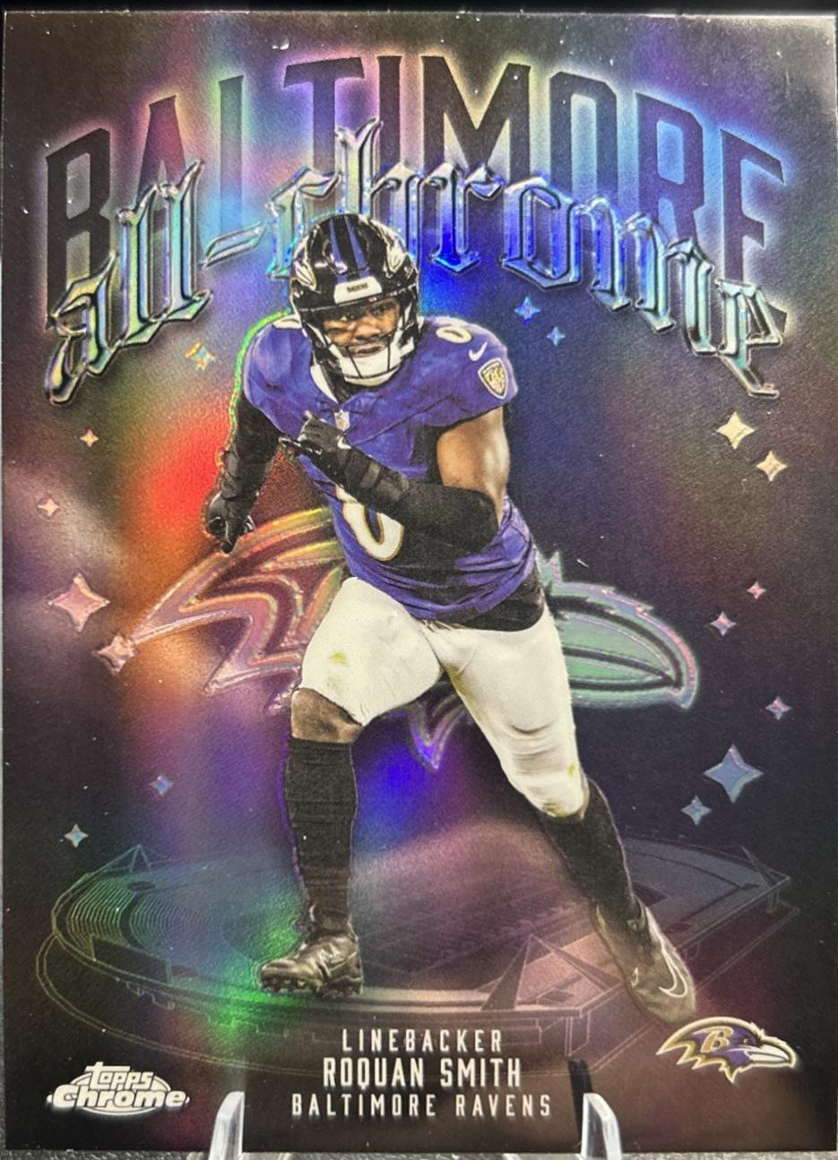2025 Topps Chrome All Chrome Team Roquan Smith [Refractor] #ACT-21 card