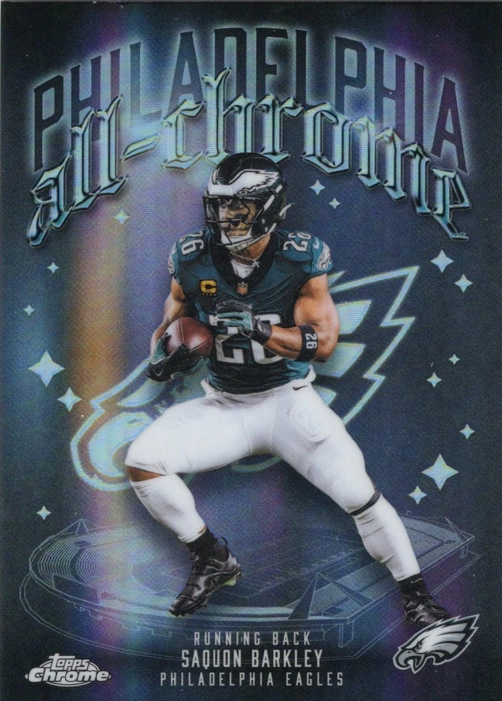 2025 Topps Chrome All Chrome Team Saquon Barkley [Refractor] #ACT-3 card