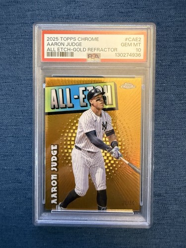 2025 Topps Chrome All Etch Aaron Judge [Gold] #CAE-2 card
