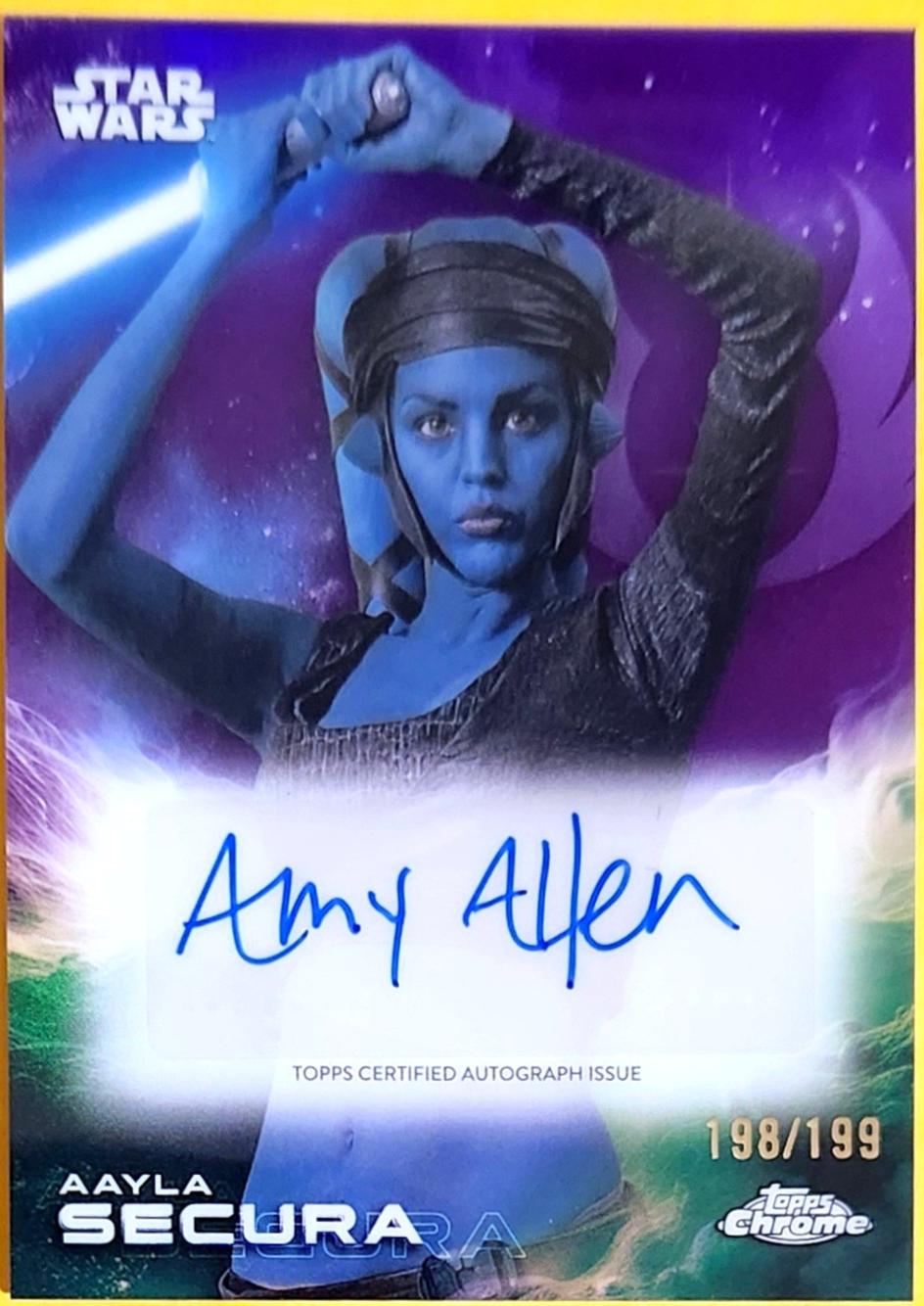 2025 Topps Chrome Autograph Amy Allen [Purple] #A-AM card