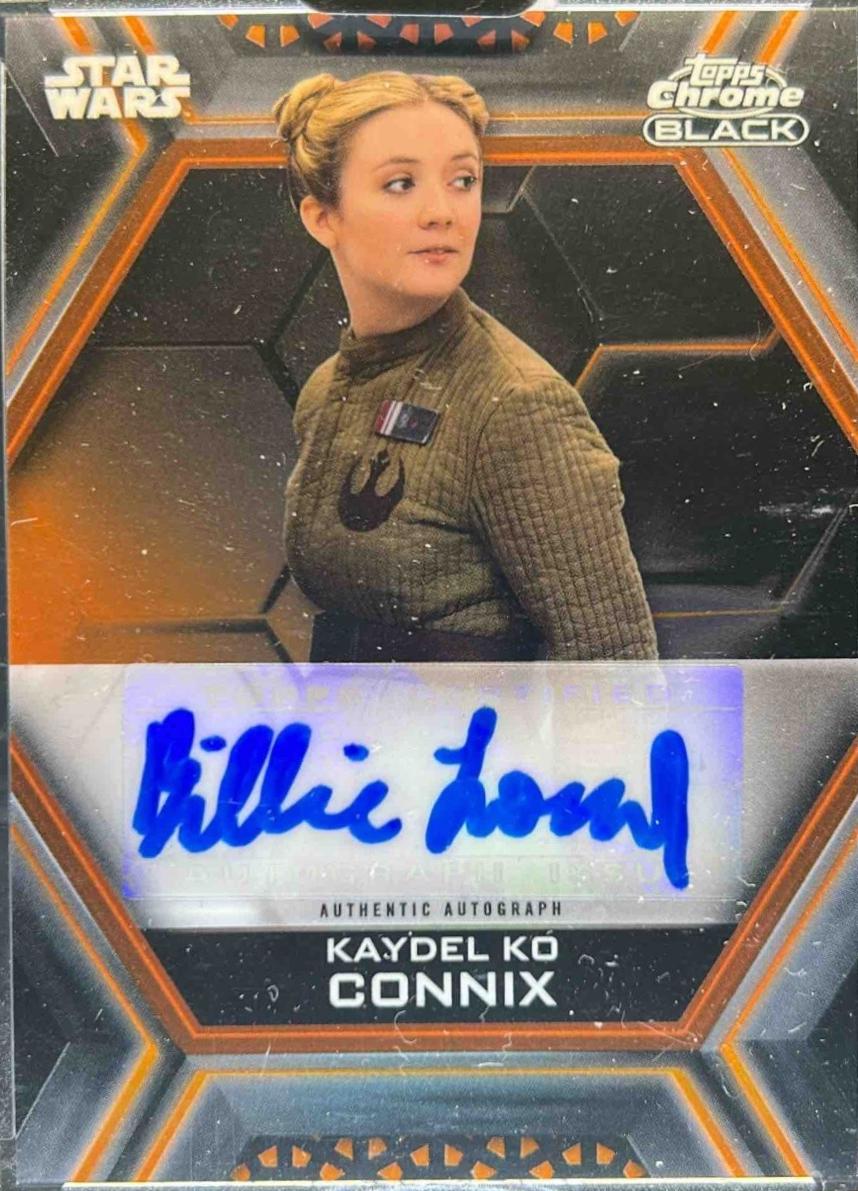 2025 Topps Chrome Autograph Billie Lourd [Orange] #A-BL card