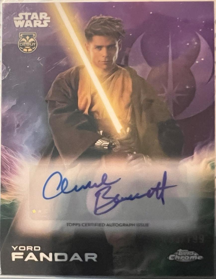 2025 Topps Chrome Autograph Charlie Barnett [Purple] #A-CH card